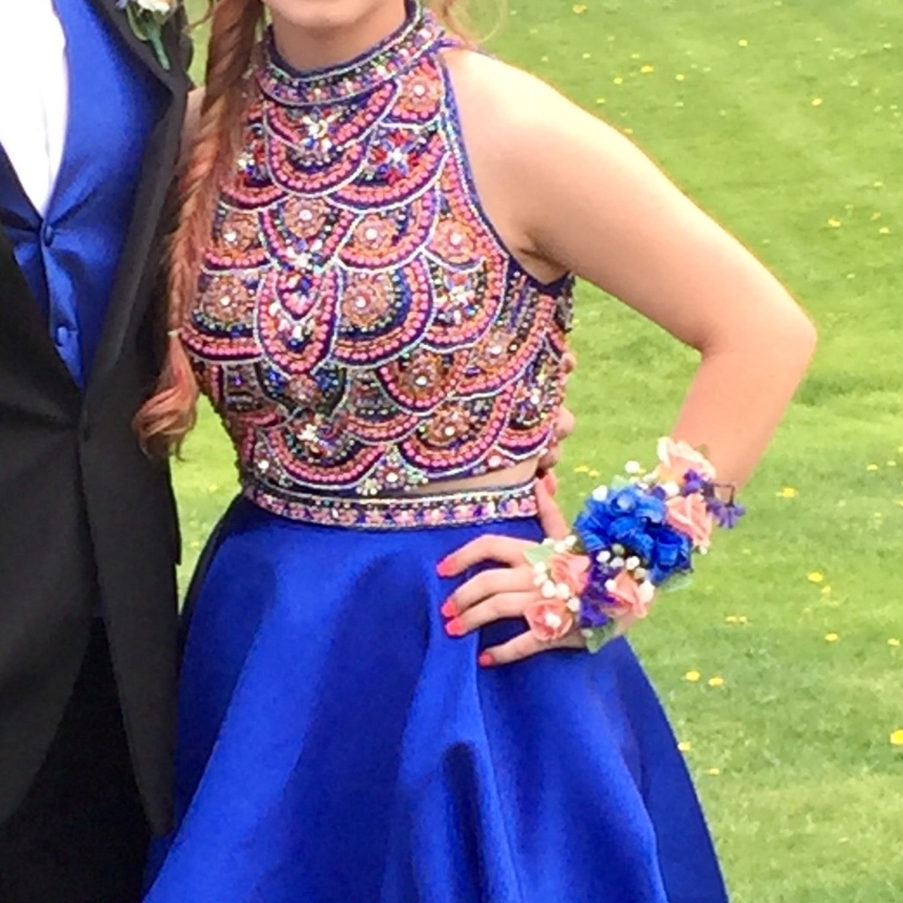 2 piece beaded Jovani prom/formal gown
